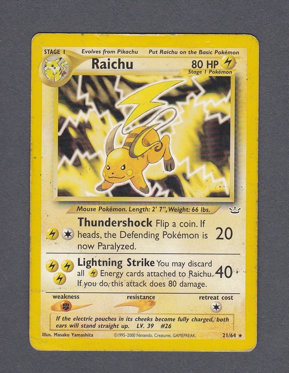 Raichu 21/64 Neo Revelation Regular