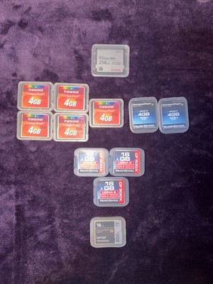 CF Card & CFast Bundle Lexar SanDisk Delkin Transcend UDMA Lot 12 Cards