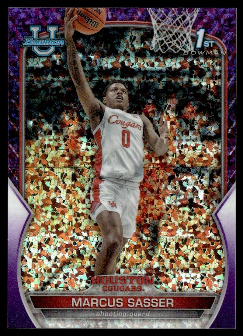 2022-23 Bowman University 1st Purple Mini Diamond Marcus Sasser 290/399 #93