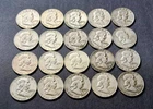 Franklin Half Dollars Lot 1951-1964 Circulated Silver 50C Coins