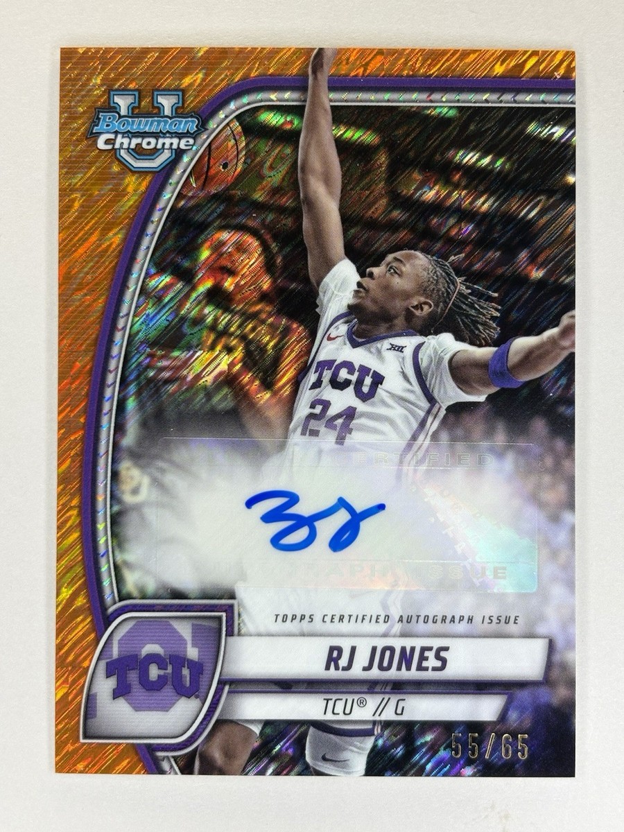 2024-25 Bowman Chrome U RJ JONES #84 Orange Shimmer