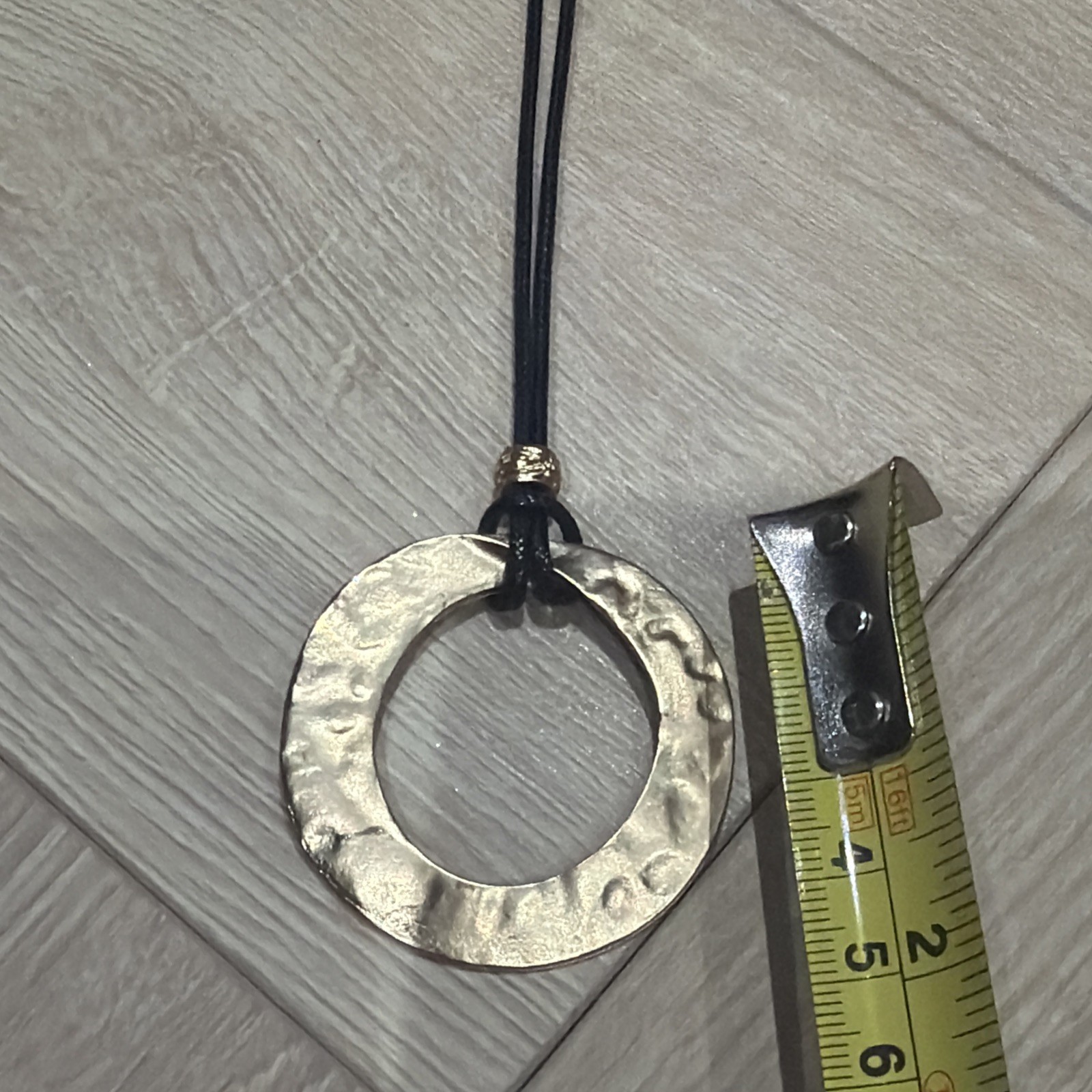Gorgeous Boho Gold Tone Circle Pendant Necklace modern retro statement party image 8