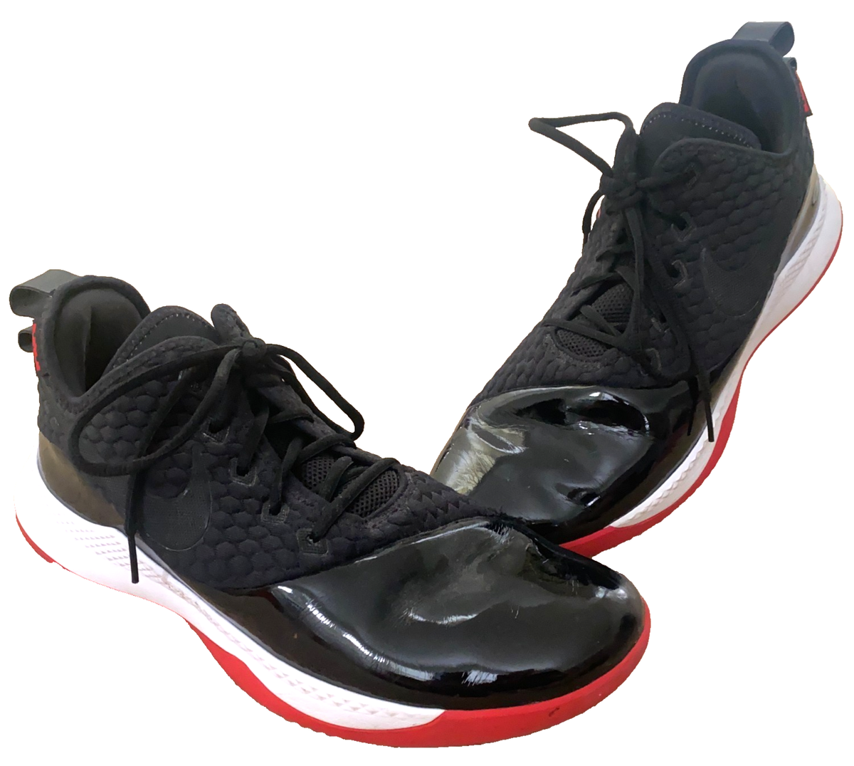 Nike LeBron Witness 3 Mens Premium Black Red Basketball Shoes
