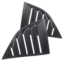 Fits 2008-2020 Dodge Challenger Side Window Louvers Cover Matte Black 2Pc
