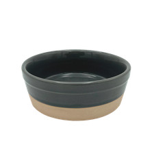 Baxter Bone Medium Grey Dipped Ceramic Pet Bowl