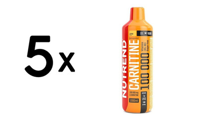 5 x Nutrend Carnitine 100 000, Lemon - 1000 ml. (22,00 EUR/L)