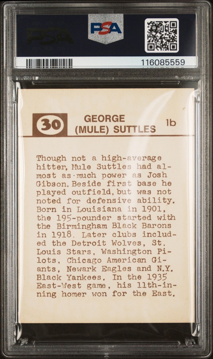 1974 Laughlin Old Time Black Stars #30 Mule Suttles PSA 7 NM | eBay