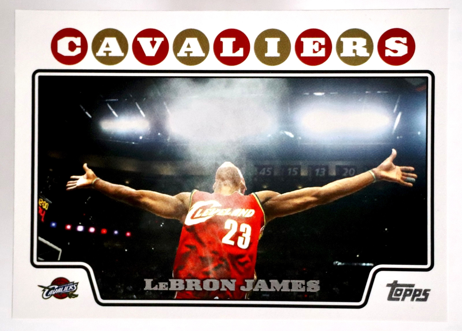 LeBron James 2008-09 Topps #23 Chalk Toss Cleveland Cavaliers Card SA5