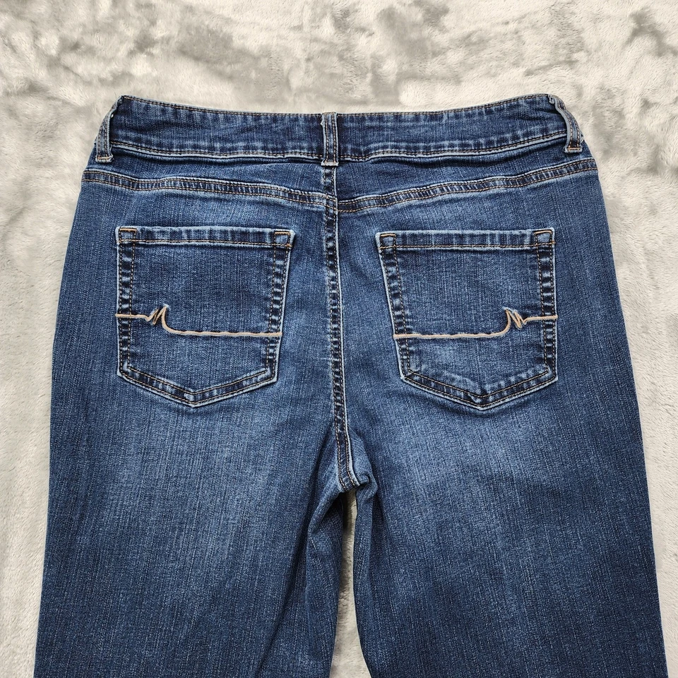 Maurices M. Jeans Womens 8 SHORT Blue Mid Rise Bootcut Dark Wash Stretch Denim - Image 4 of 4