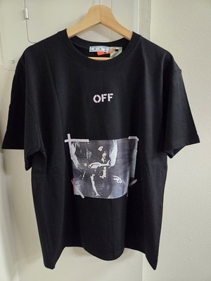 Off Wht Angel Arrow Logo Black Purpe T-Shirt Regular Fit S/M/L/XL T31