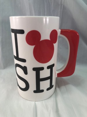 Walt Disney Store Disneyland Mickey Mouse Tall Coffee Mug Shanghai China White