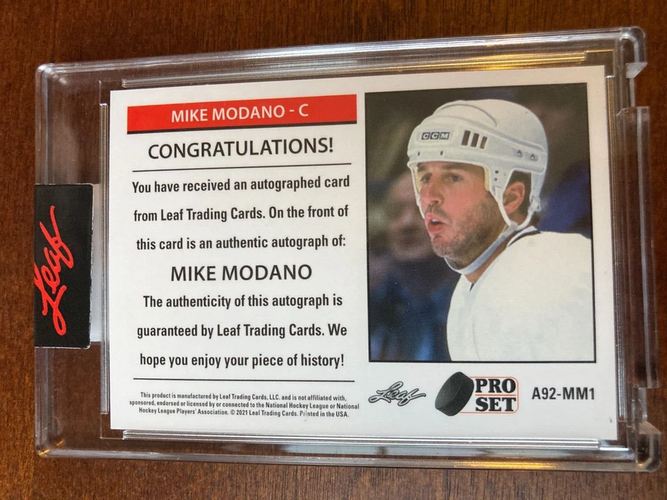 2021 Leaf Pro Set Memories Mike Modano Auto 15/25 Autograph - Image 2 of 2