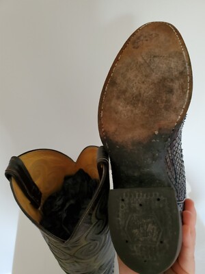 Tony Lama 8 1/2 python snake rodeo Western Cowboy boots  display picture 3