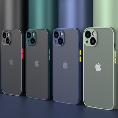 Schutzhülle Für iPhone 16 15 14 13 Pro Max Mini 12 11 XR Stoßfest Matt Klar Case