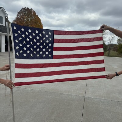 Vintage Reliance USA Flag 59” x 33” 50 Star Cotton | eBay