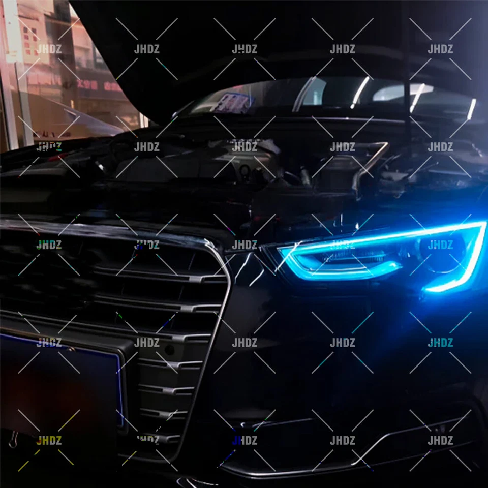 Luz de circulación diurna azul hielo placas LED DRL para Audi A5 S5 RS5 2013-2017 xenón Foto 2 de 3