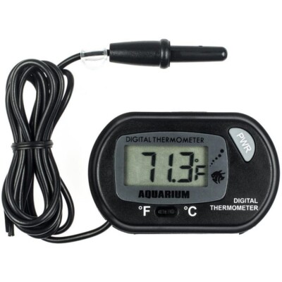 Thermometer Aquarium Terrarium Vivarium Temperatur Anzeige digital mit Fühler 1m