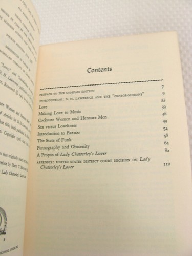 Sex Literature and Censorship D H Lawrence 1968 PB Literary Criticism - Picture 10 of 13