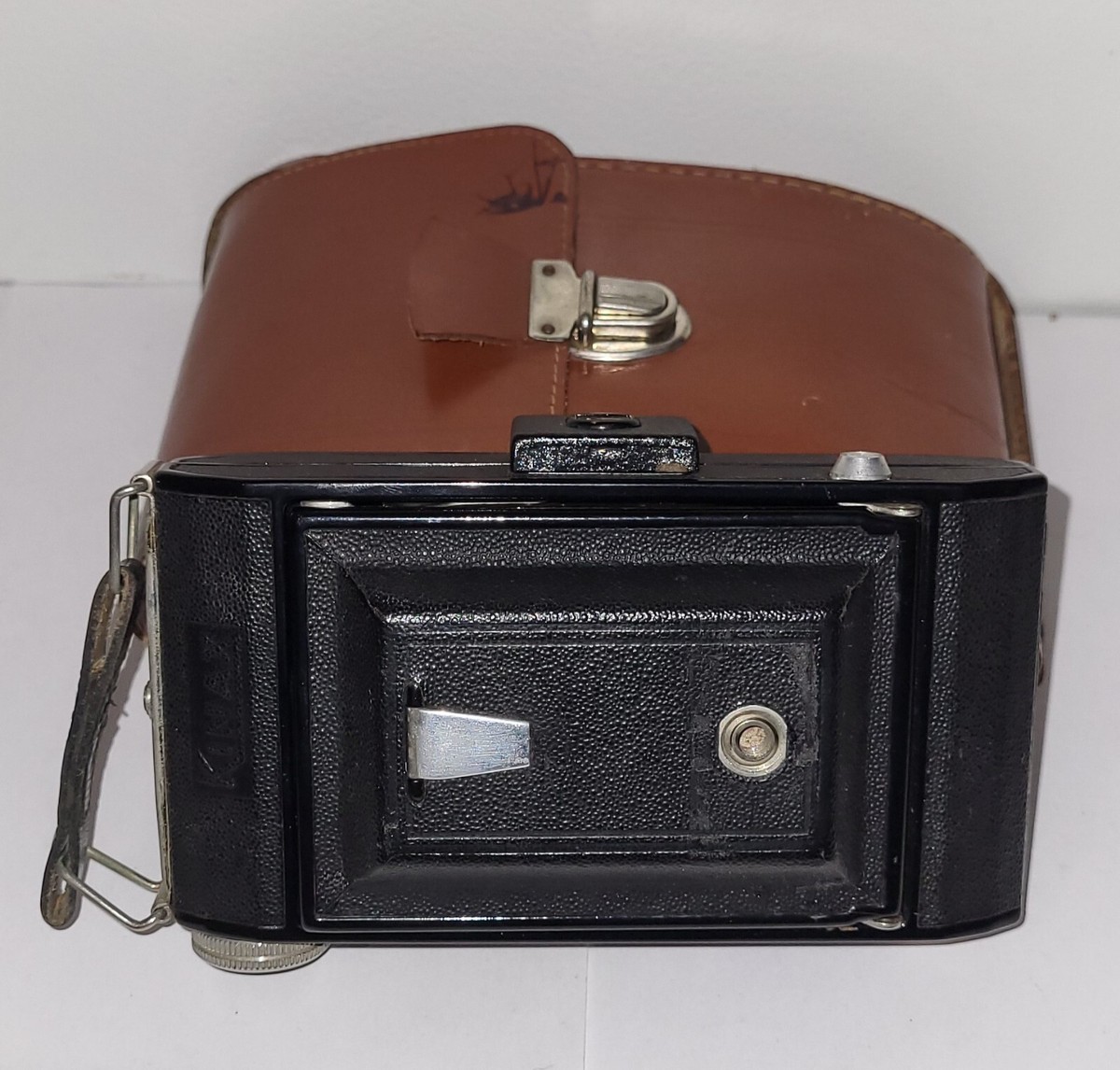 Ancien Appareil Photo Kodak Kinax Avec étui Cuir – Vintage, état D'occasion