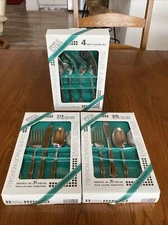 Service For 8 Estia CASCADE Korea Stainless Glossy 44Pc NEW NOS Serving Hostess