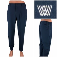 Mack Weldon Mens Large Radius Pants Joggers Blue Polyester Spandex Stretch EUC