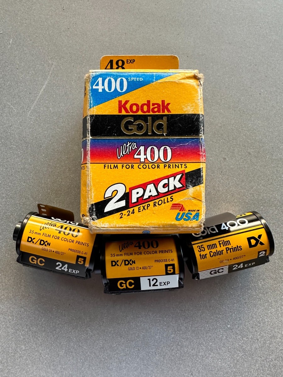 5 Rolls 35mm Kodak Gold Ultra 400 Color Negative Film 4x24 & 12 