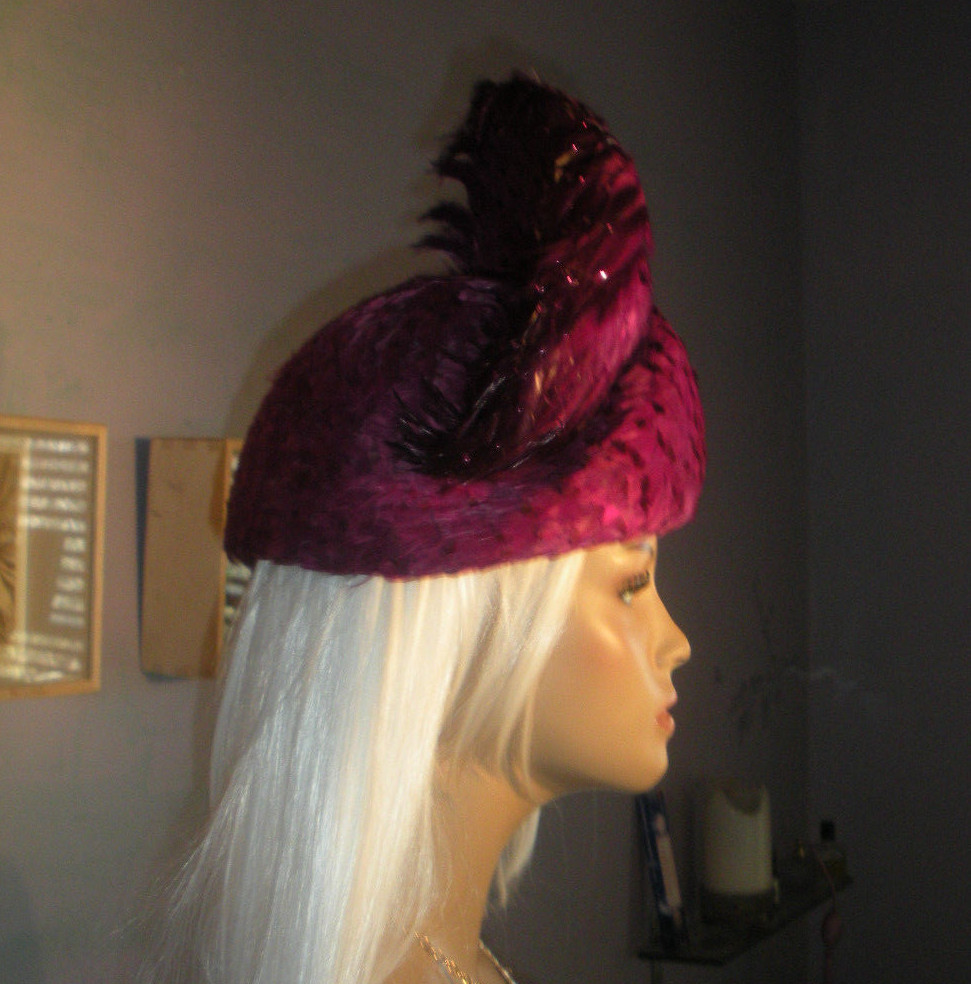 Vintage Mid Century Jack McConnell New York Red Feather Ultra Rare Purple image 3