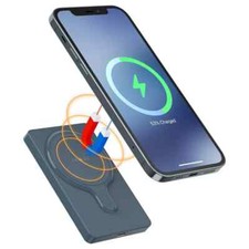 myCharge Maglock 3k 3000mAh/12W Wireless Charger  USB-C Power Bank - Blue