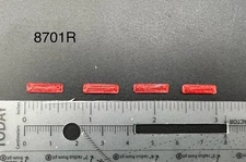 4 Pack 1/87 HO Scale Red LED Style Whelen Lightbar Police Car Fire Ambulance