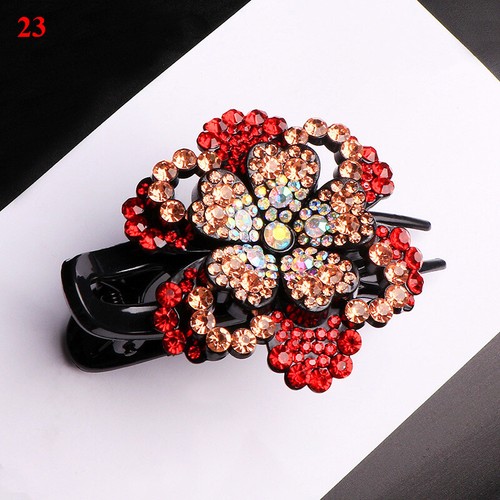Large Alligator Clips Crystal Rhinestone Flower Hair Claw Clamp Hairpin Women ⁿ - Picture 35 of 36