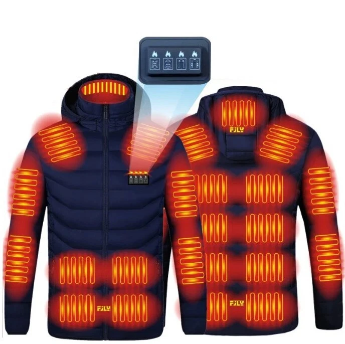 21 Areas Men Heated Jacket USB Electric Heating Vest Winter Outdoor Warm Coat - product detail image 21