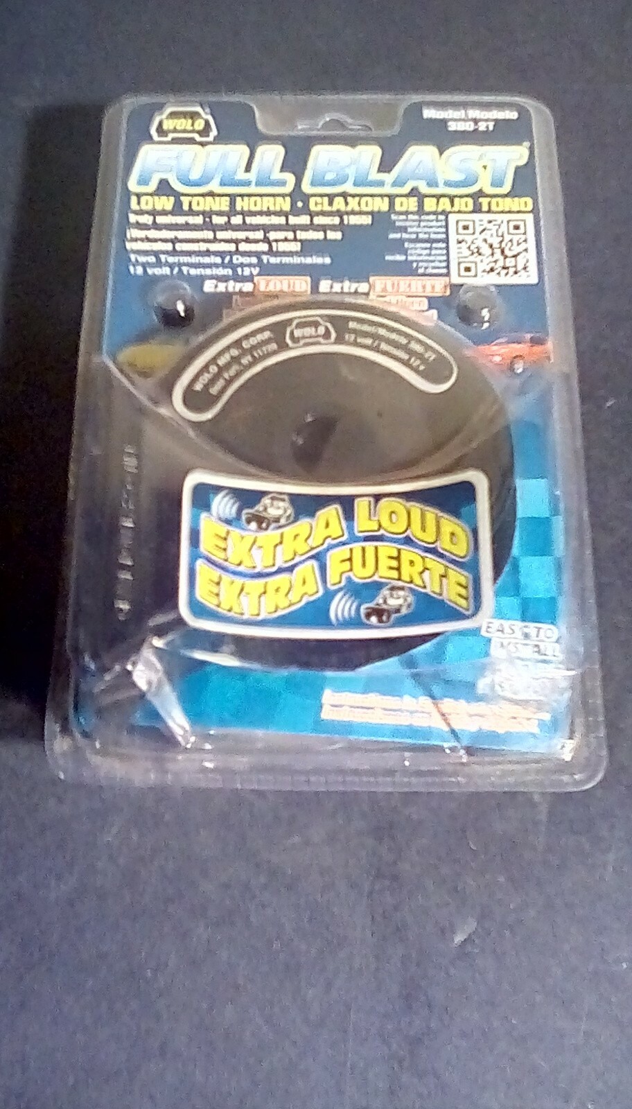 Wolo Model 3802T Full Blast Horn Extra Loud Universal Black Low Tone