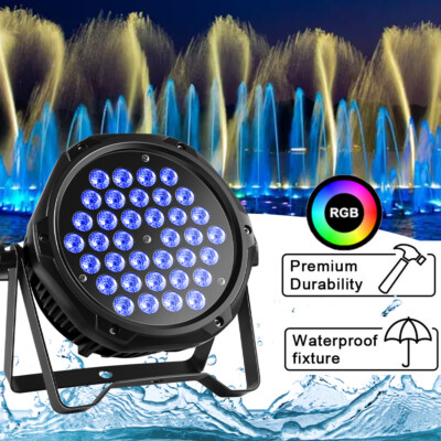 300W 36LED Par Can Light DMX RGBW Waterproof Stage Lighting Disco Party Uplights