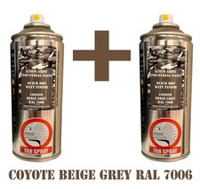 Coyote Beige Grey RAL 7006 Matte Spray Paint 400ml | 2 Pack | Military Tactical