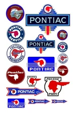 1:87 HO scale model vintage Pontiac car automobile service signs