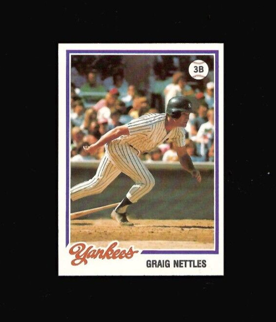 1978 Burger King #14 GRAIG NETTLES New York Yankees NRMT No Creases
