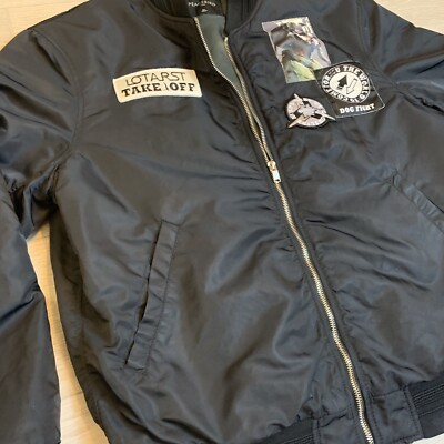 Punk Rock Peacebird Bomber Jacket With Patches Street Wear