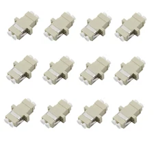 12 Packs LC to LC Fiber Optic Adapter Du-plex Multi-Mode Coupler LC Du-plex C