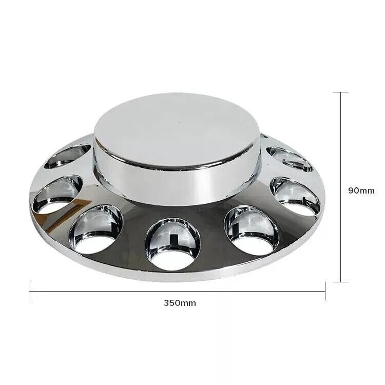 XIUHUA 33mm Chrome Flat Top Hub Cover Set – 6-Pack, Semi Truck Lug Nut Axle Covers