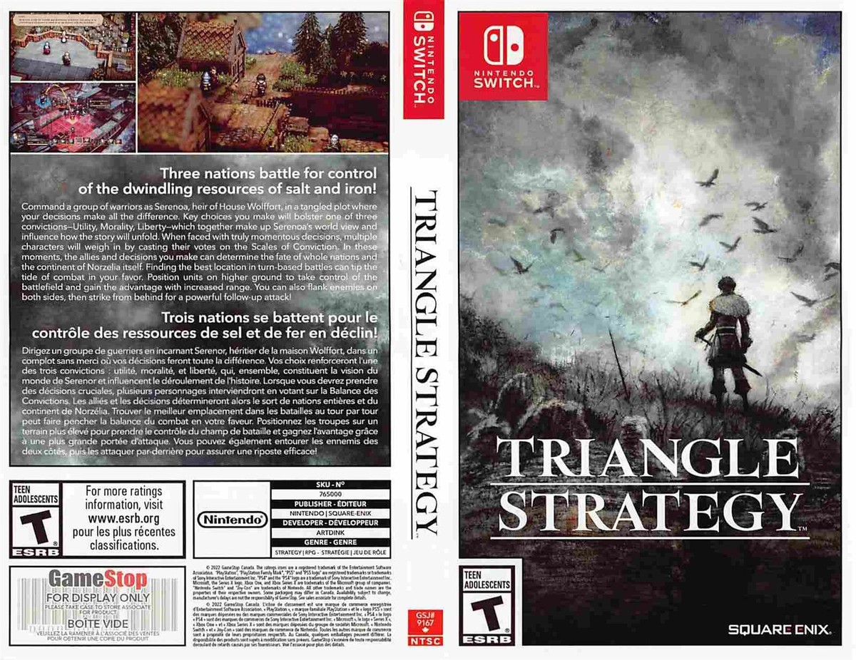Nintendo Switch TRIANGLE STRATEGY store display box art | eBay