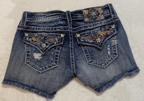 MISS ME Signature Denim Cut Off Flap 