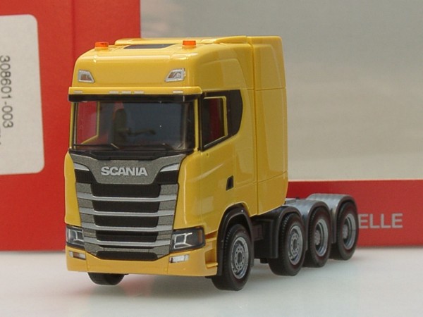 Herpa Scania Cs Hd Schwerlastzugmaschine, 4A, Maisgelb - 308601-003 - 1:87-image