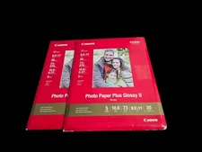 X2 Canon Glossy Photo Paper Plus II 8.5" x 11" PP-201  40 Sheets New/Sealed