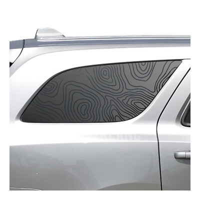 Topography Map Decal for Dodge Durango 3rd window 2011-2024