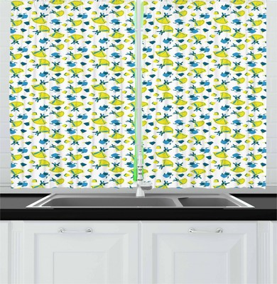 Istanbul Kitchen Curtains 2 Panel Set Window Drapes 55'' X 39'' Ambesonne