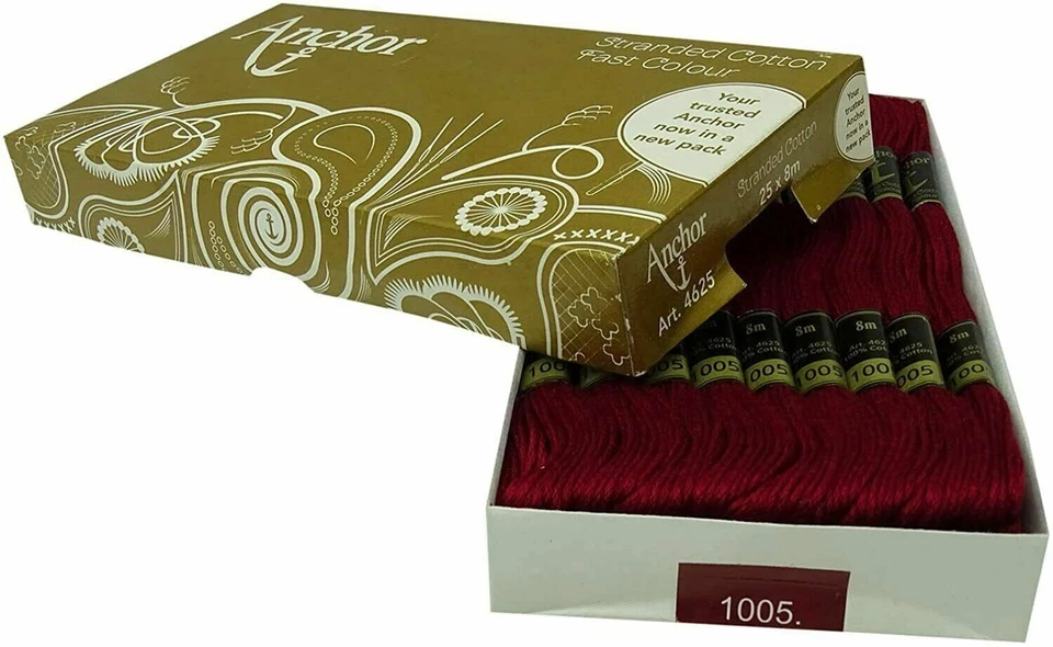 Anchor Cotton Thread Stranded Floss Hand Embroidery Threads Cross Stitch Maroon - Image 4 of 4