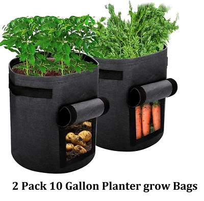 10 Gallon Grow Bags Perfect for Indoor & Outdoor Growing for Potato Tomato etc