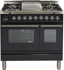 ILVE UPDW90FDMPM 36" Professional Plus Dual Fuel Range with Double Oven