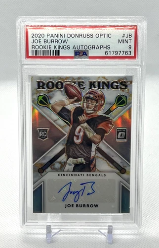 2020 Donruss Optic Joe Burrow Rookie Kings Auto /35 PSA 9