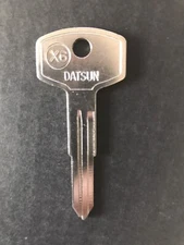 X6 DATSUN Key Blank NOS fits vintage Nissan Subaru 1974 to 1981 62DT DA22